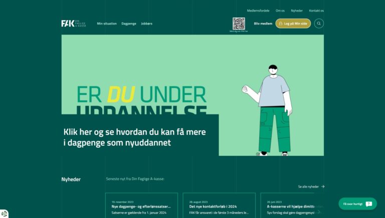 Din Faglige A-Kasse, FAK screenshot